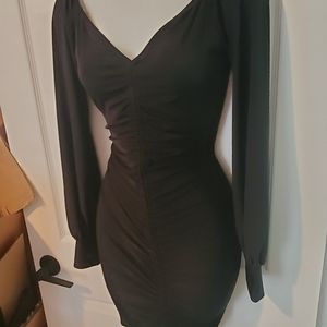 Black scrunched dress
